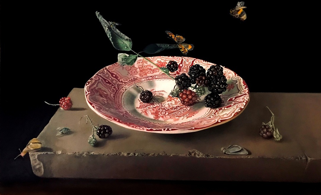 The Gathering, 2021 – Still life oil painting on panel, 38 x 42 cm – Ginny Page
